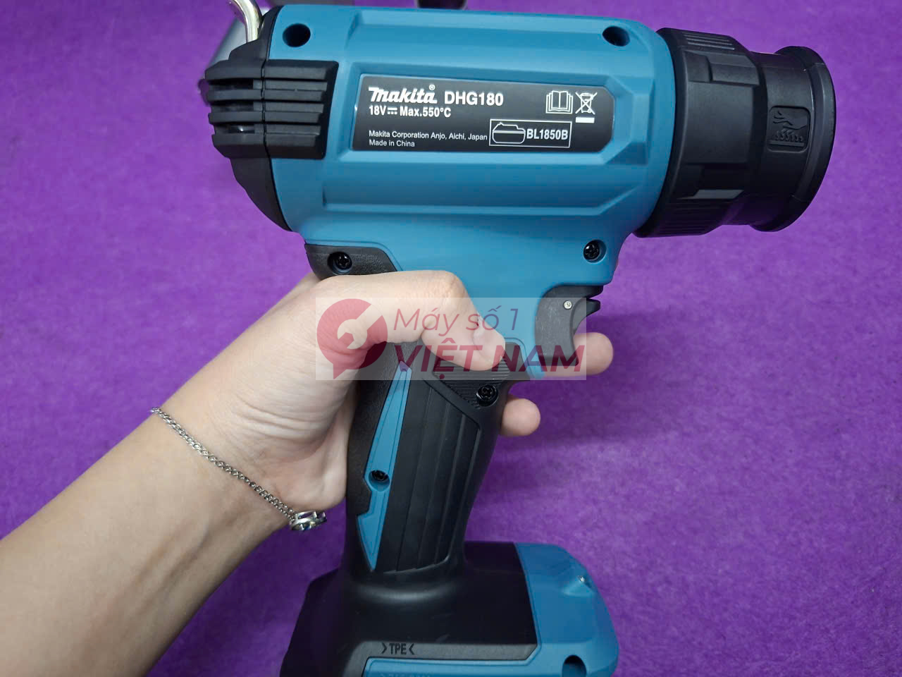 Máy thổi hơi nóng dùng pin 18V Makita DHG180ZK (Chưa pin và sạc) 2