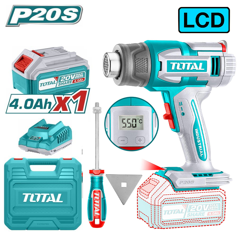 Máy thổi nhiệt dùng pin 20V TBLI20035 (Kèm 1 Pin 4.0Ah & Sạc)