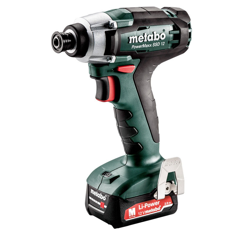 Máy vặn vít dùng pin 12V Metabo PowerMaxx SSD 12 (Set 2 Pin 2Ah; Sạc SC 30)