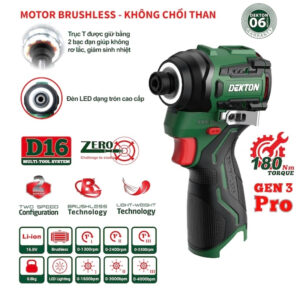 Máy vặn vít dùng pin 16.8V Dekton D16-CV180PRO