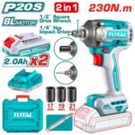 Máy vặn vít và bu lông dùng pin 20V Total TIWLI20236 (2 Pin 2.0Ah, 1 Sạc) 3