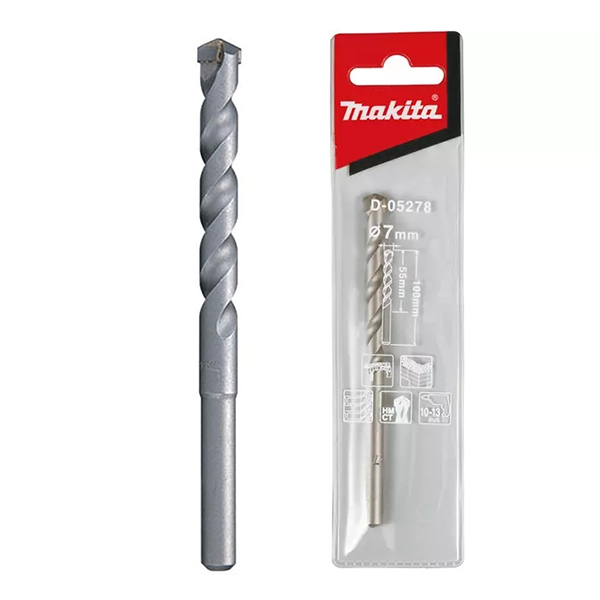 Mũi khoan tường chuôi thẳng Makita D-05278 (7mm x 100mm)