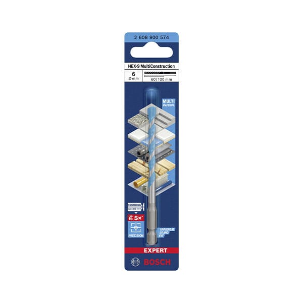6mm Mũi khoan đa năng Hex-9 Bosch 1619A010BN
