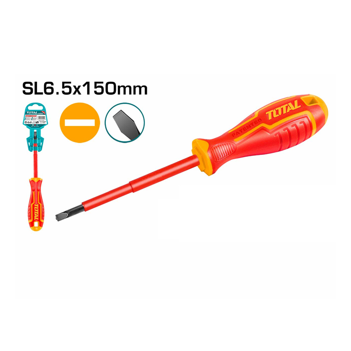 Tua vít dẹp cách điện Total THTIS6150 6.5x150mm