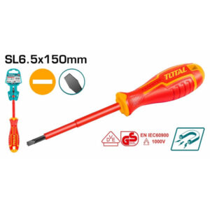 Tuốc nơ vít (tô vít) dẹp cách điện 1000V Total THTIS4100 4mm