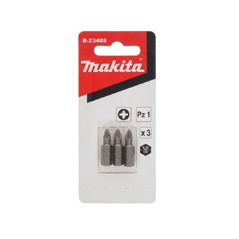 B-23488 Bộ Mũi Vặn Vít (3 cái/bộ), PZ 1-25mm