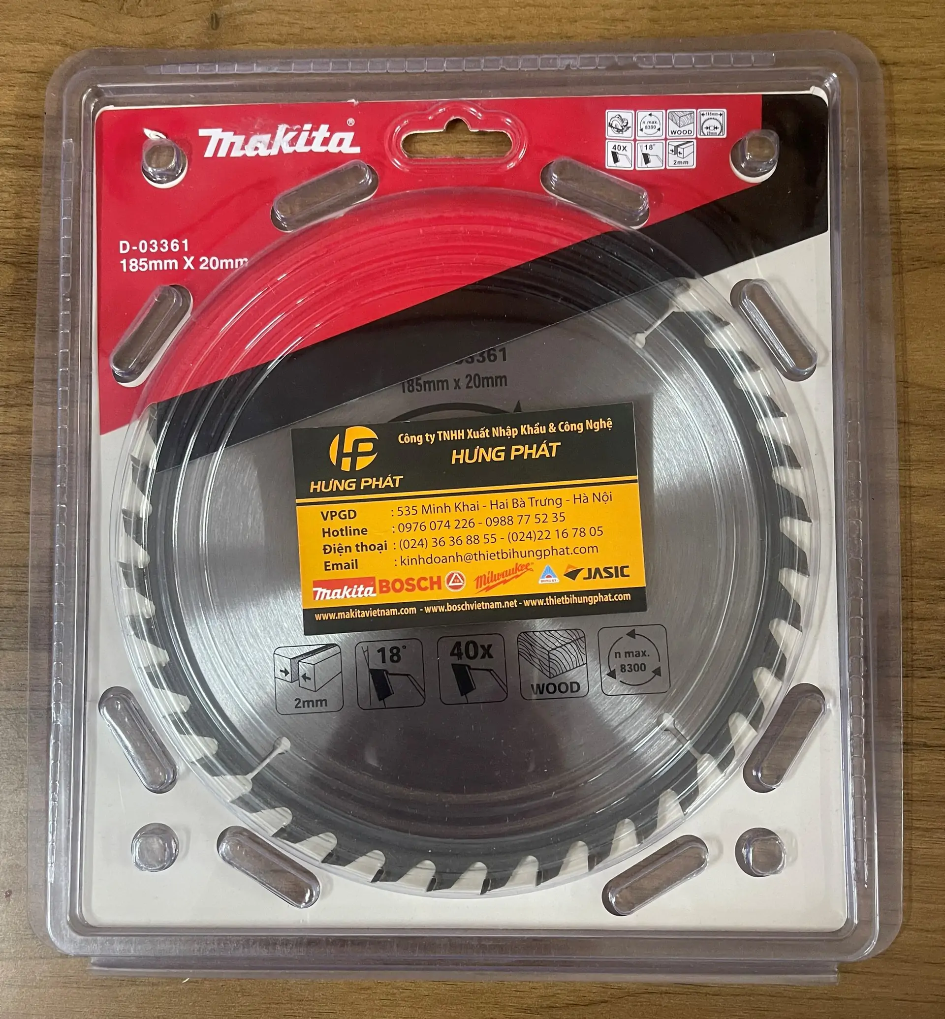 D-03361 Lưỡi cắt gỗ Makita D-03361 (185mm)