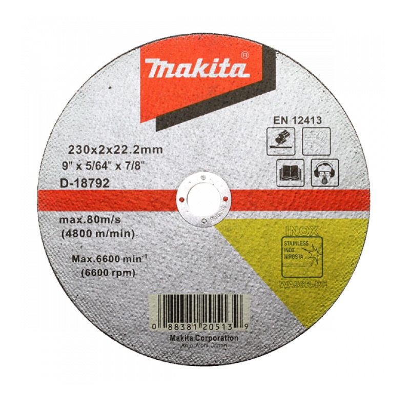 D-18792 Đá Cắt Mỏng Cho Inox/Thép Wa36Reel 230x2x22.2mm