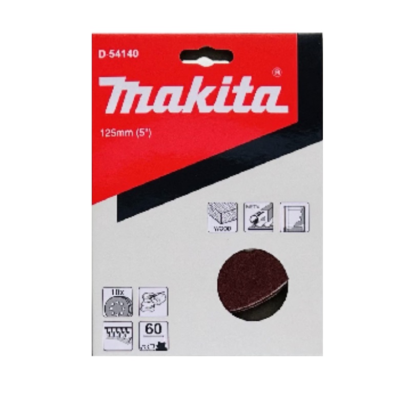 D-54140 Đĩa Nhám Tròn Cho Gỗ 125mm-a60-8 Lỗ (10 Cái/Hộp)