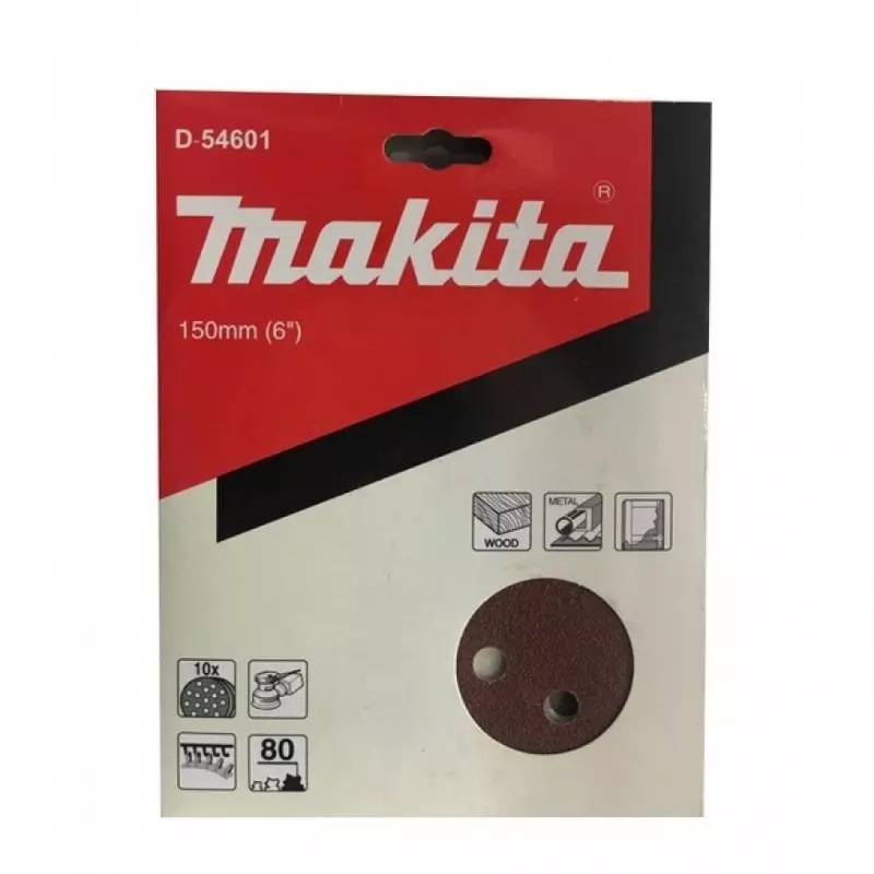D-54601 Đĩa Nhám Tròn Cho Gỗ 150mm-a80-15 Lỗ (10 Cái/Hộp)