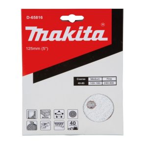 D-65816 Đĩa Nhám Tròn Cho Sơn 125mm-a40-8 Lỗ (10 Cái/Bộ)