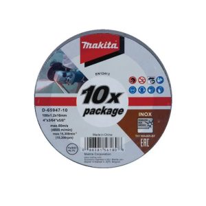 D-65947-10 Đá Cắt Inox Mỏng 100×1.0x16/wa46r(10 Cái/Bộ)