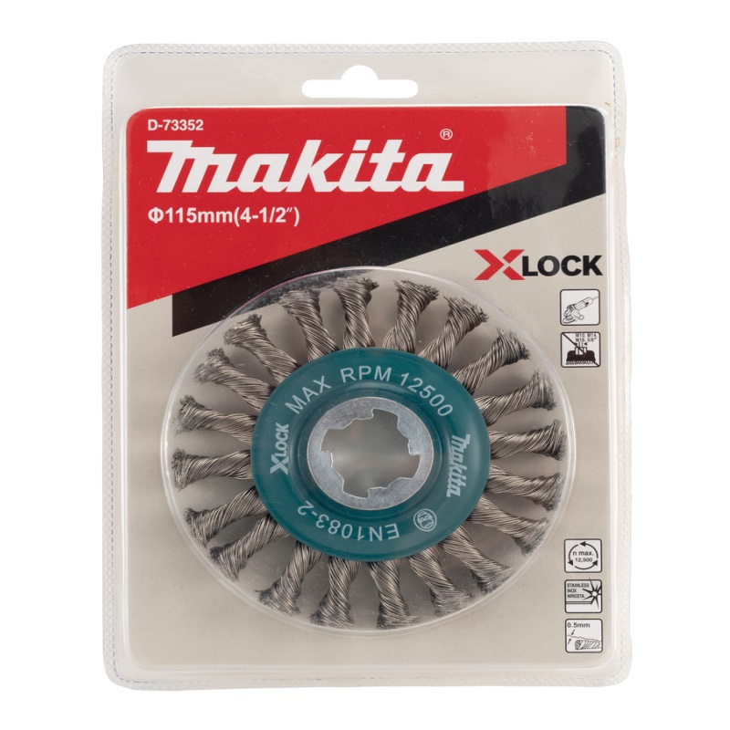 D-73352 Chổi Xoắn Tròn (sợi Dày) 115mm (i-nox)/x-lock