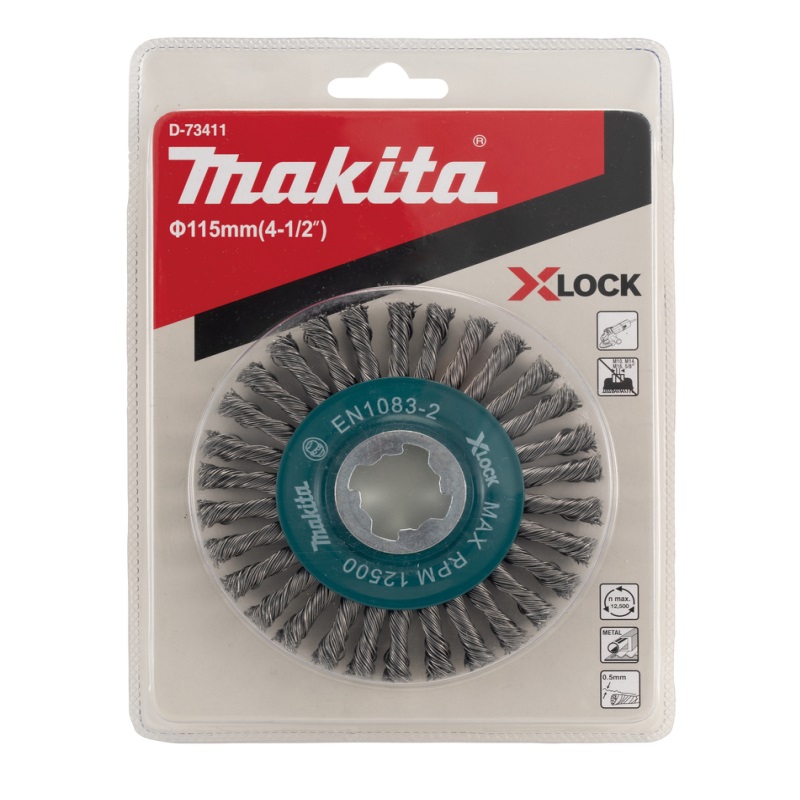 D-73411 Chổi Xoắn Tròn (sợi Nhỏ) 115mm (thép)/x-lock