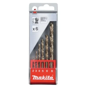 D-57168 BỘ MŨI KHOAN KIM LOẠI MAKITA D-57168	HSS-CO ( 6PCS 2,3,4,5,6,8MM)