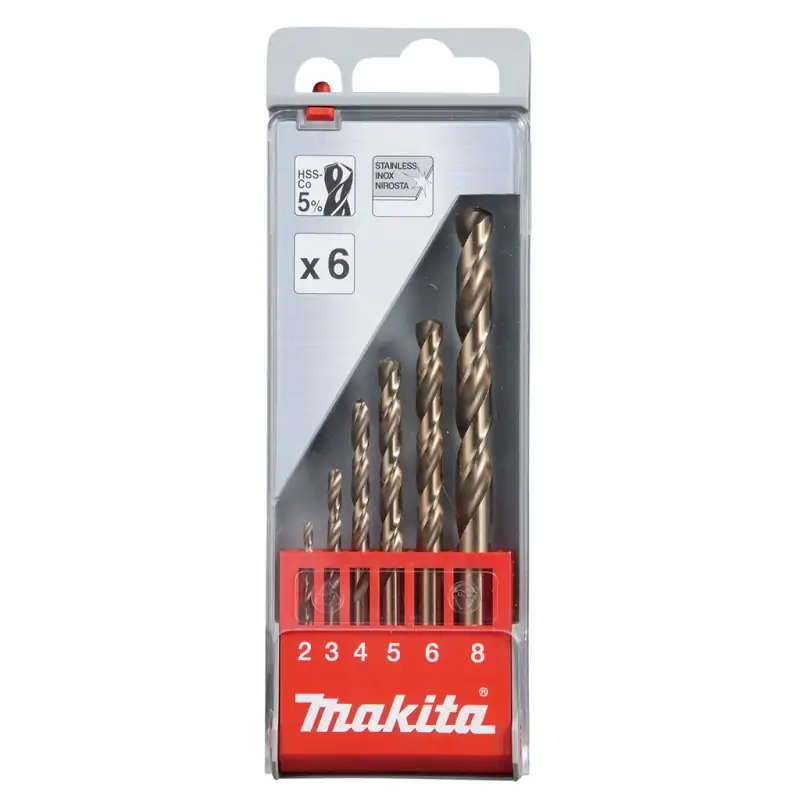 D-57168 BỘ MŨI KHOAN KIM LOẠI MAKITA D-57168	HSS-CO ( 6PCS 2,3,4,5,6,8MM)