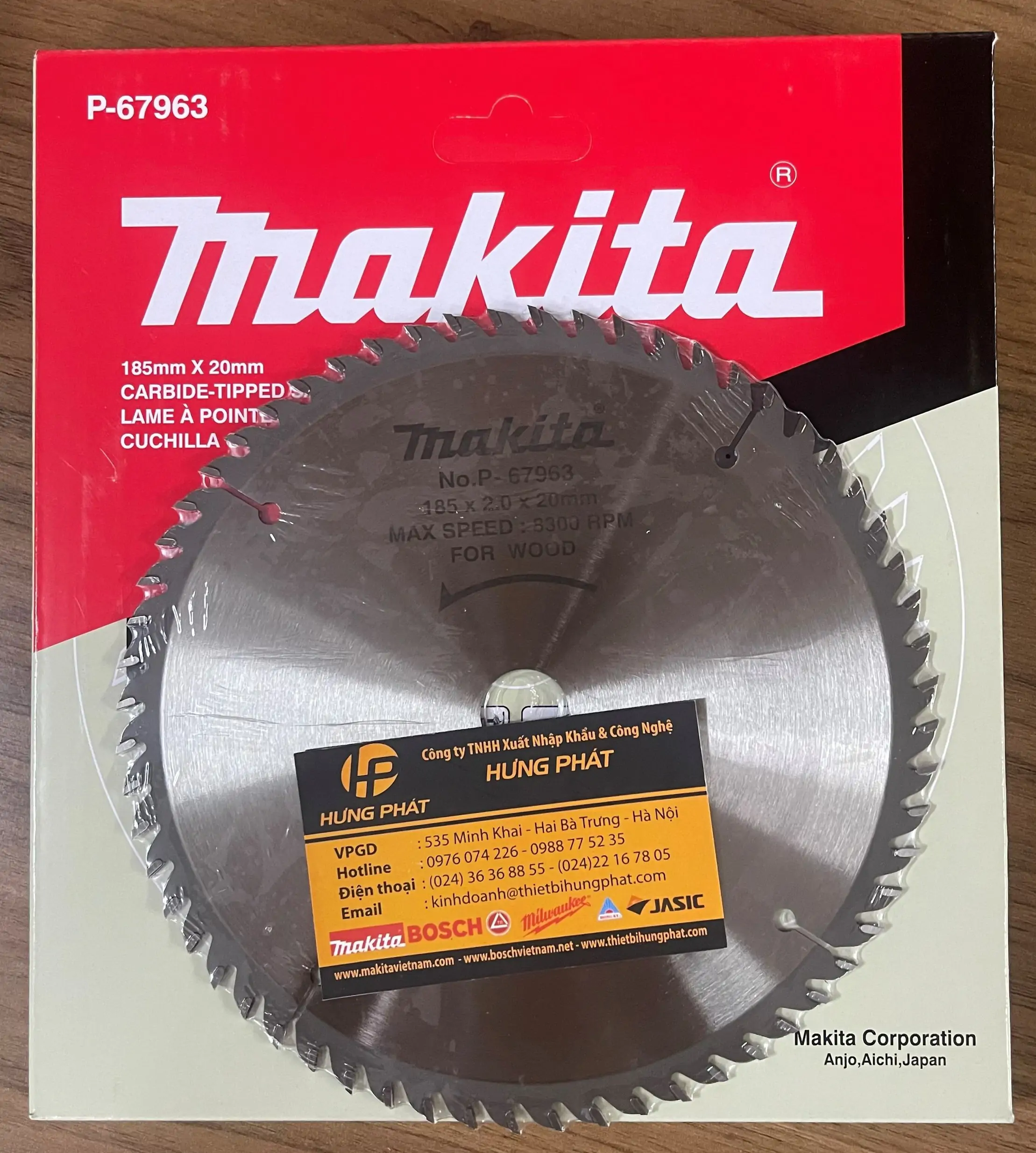 P-67963 Lưỡi cắt gỗ Makita P-67963 (185mm)