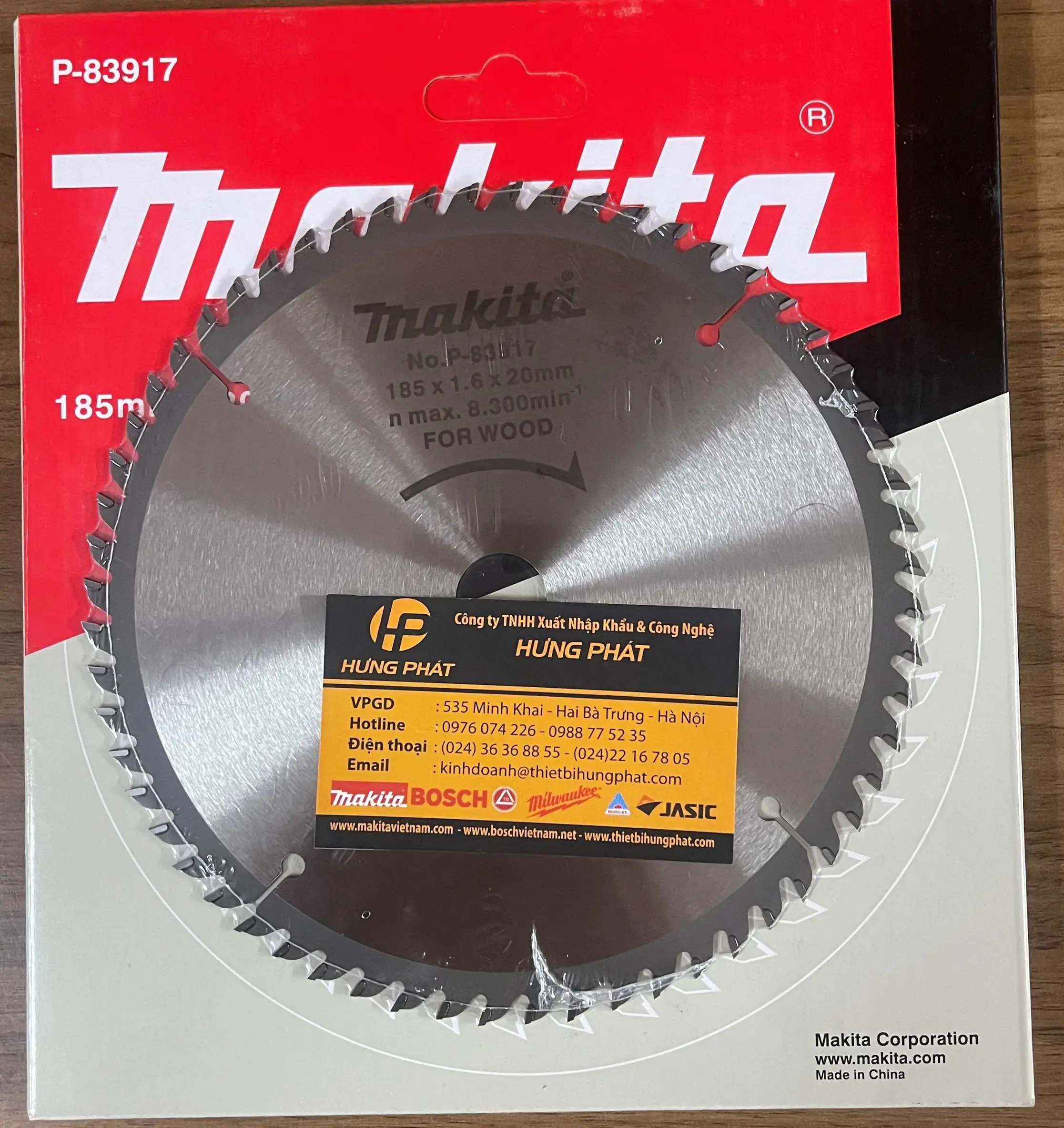 P-83917 Lưỡi cắt gỗ Makita P-83917(185 mm)