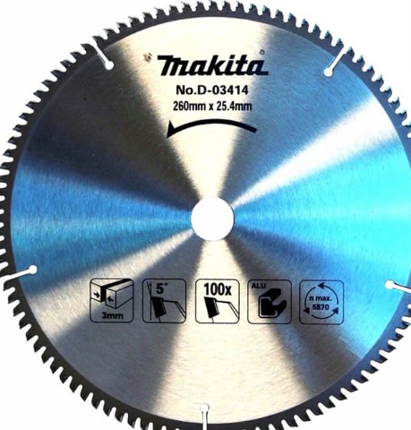 D-03414 Lưỡi Cưa Hợp Kim 260mmx25.4mmx100t