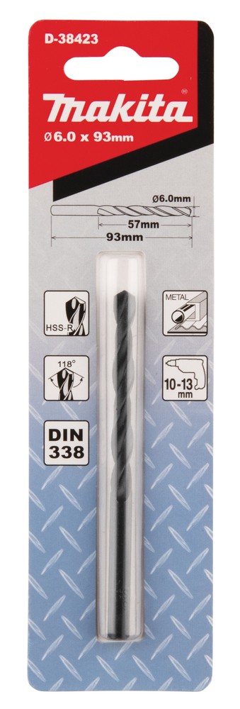 D-38423 Mũi Khoan Kim Loại Hss-r 1 Cái/Gói 6mm