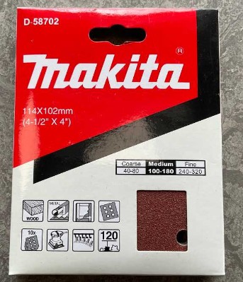 D-58702 Giấy Chà Nhám Cho Gỗ 114x102mm(cỡ Hạt 120)