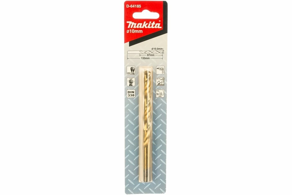 D-64185 Mũi Khoan Sắt HSS-Tin ( Loại Kinh Tế) 10x133mm