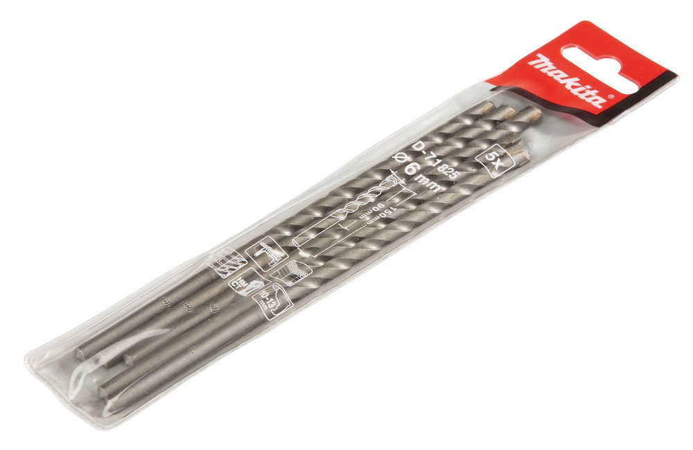 D-71825 Mũi Khoan Bê Tông Chuôi Kẹp 5Pcs/Bộ 6x150mm