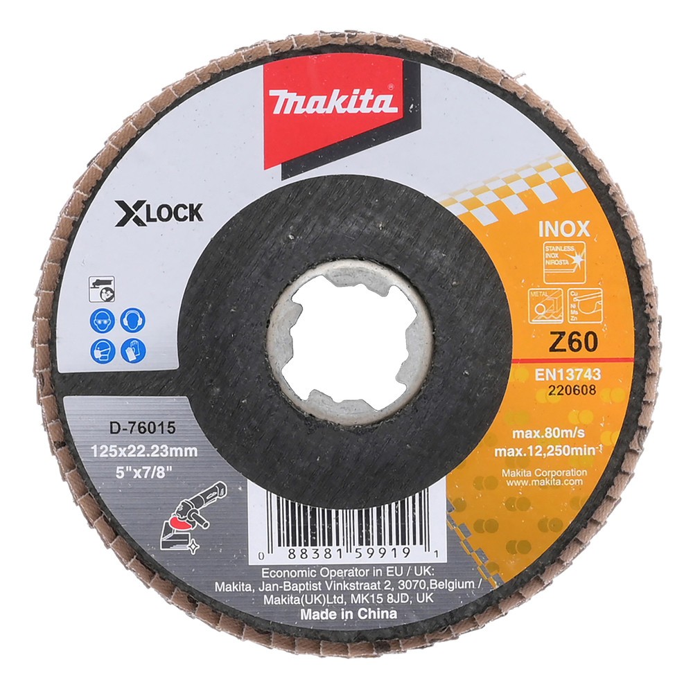 D-76015 Đĩa Nhám Xếp 125mm Z60/x-lock