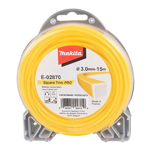 E-02870 Dây Cước Cắt Cỏ Vuông Đôi(màu Vàng)3.0-15m