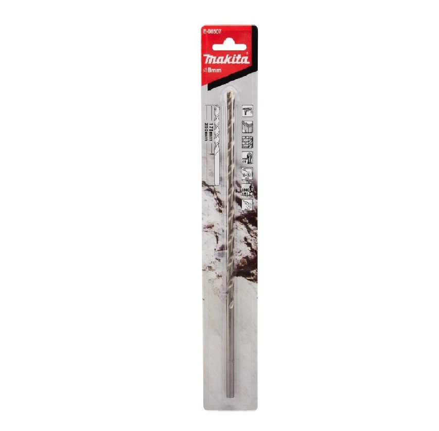 E-06507 Mũi Khoan Tường TCT Chuôi Thẳng 8x250mm