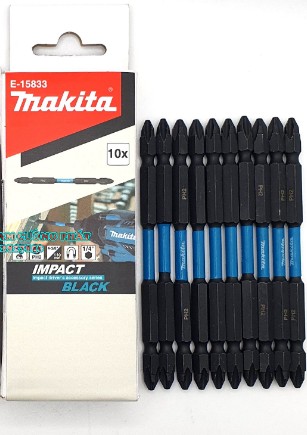 E-15833 Bộ Mũi Vít 2 Đầu Impact Black Ph2-110mm10 Cái/Bộ
