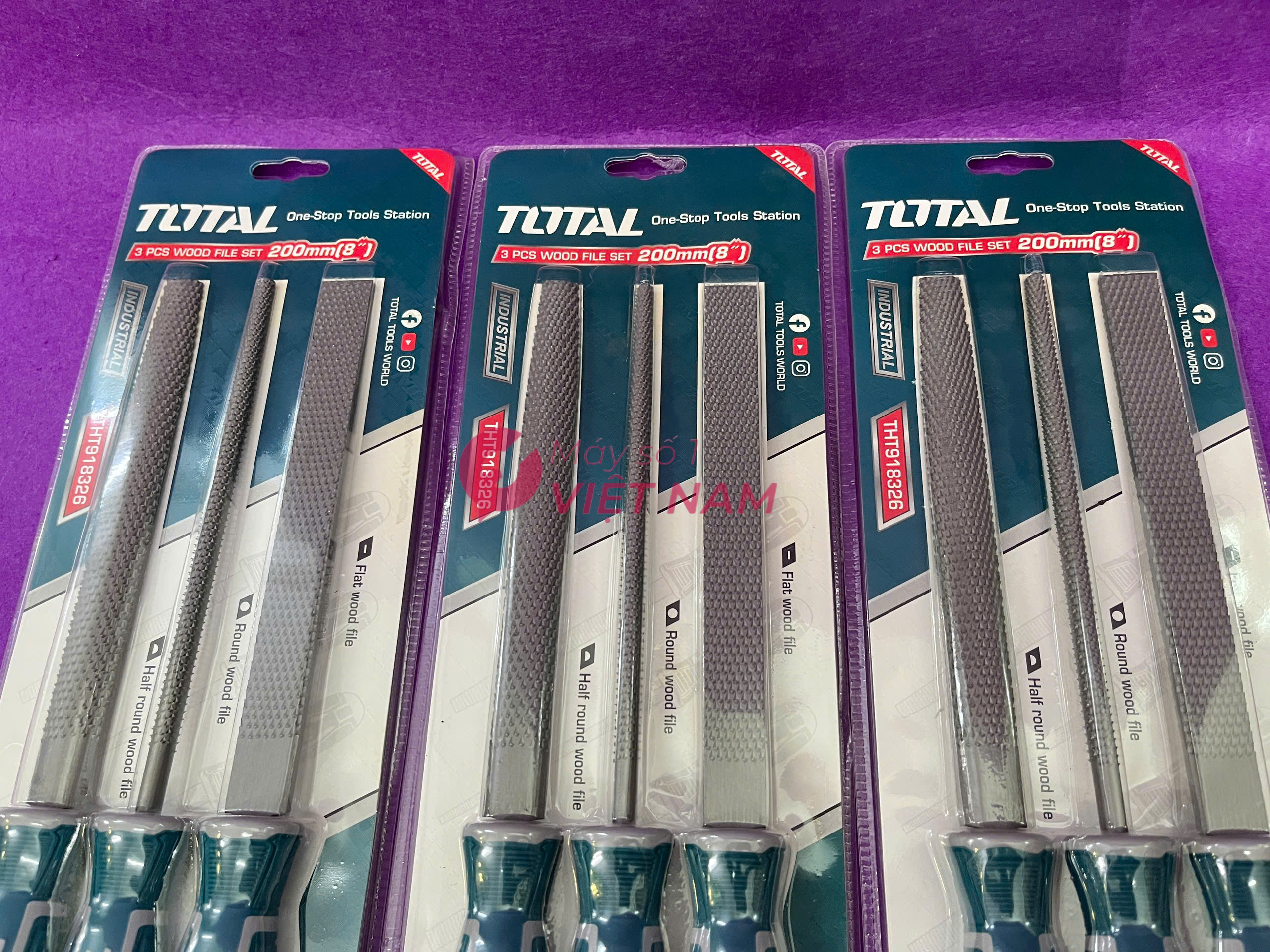 Bộ giũa gỗ 3 chi tiết Total THT918326 3
