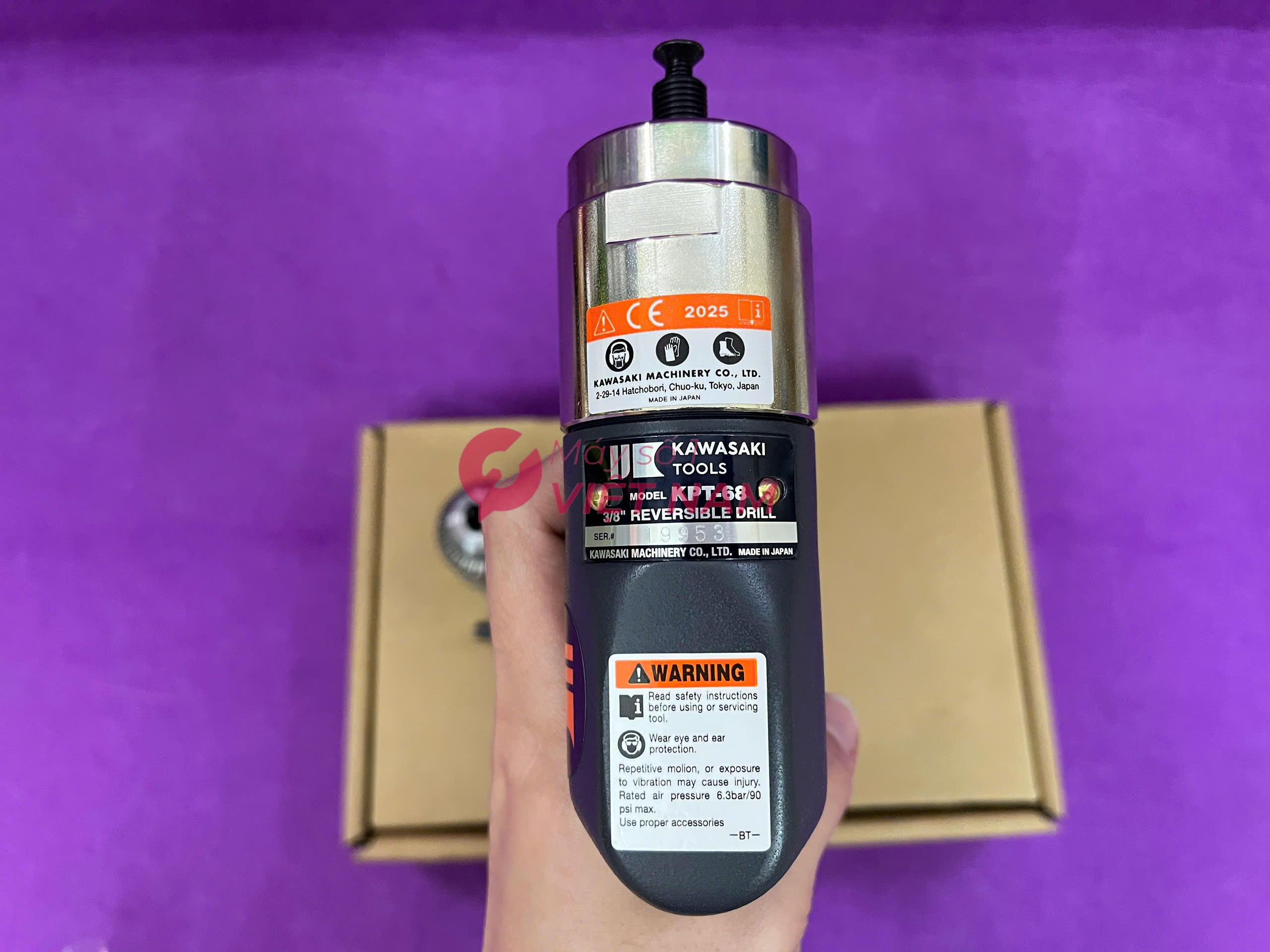 Máy Khoan Khí Nén Kawasaki KPT-68 (Đầu Kẹp KHB-10) 2