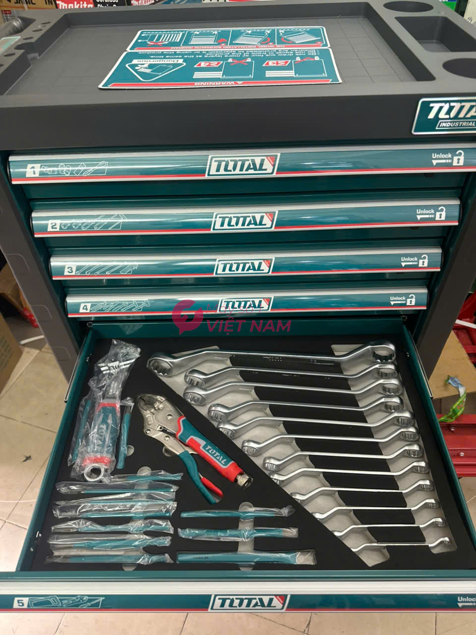 Tủ đồ nghề 7 ngăn 328 chi tiết Total THPTCS73281 5