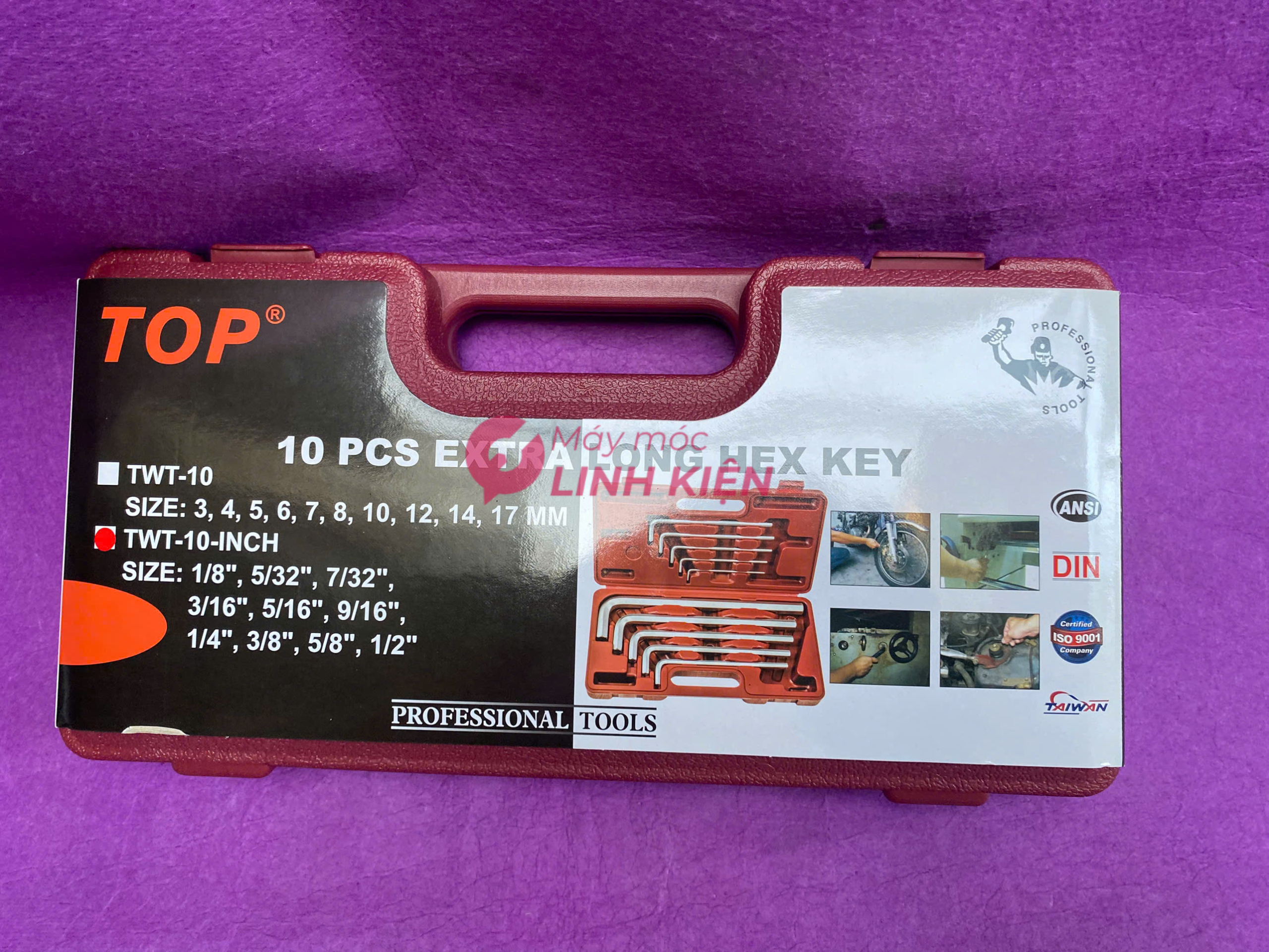 Bộ lục giác hệ inch 10 chi tiết Top TWT-10 INCH 1